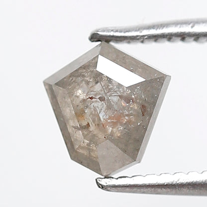 0.76 Ct 6 MM Kite Shape Natural Loose Diamond Grey Color Salt and pepper Diamond