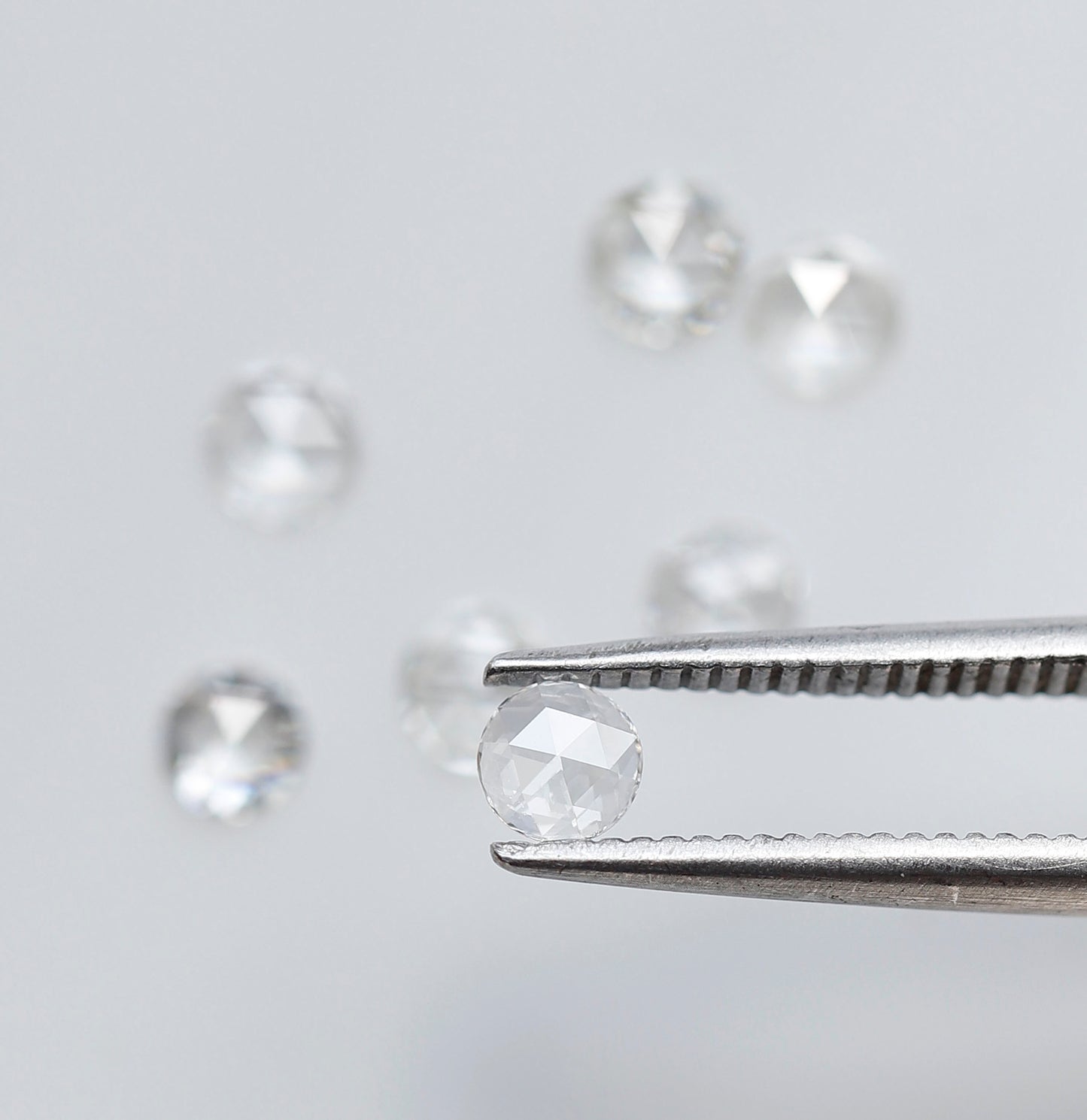 0.59 Ct Round Melee Rose Cut Diamonds, 7 Pcs FG VVS-VS Natural Loose Diamonds for Engagement Ring
