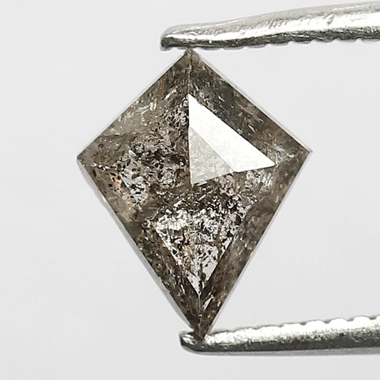 0.86 CT Perfect Kite Shape Salt and Pepper Loose Natural Grey Black Color Diamond Ideal For Making Prong Setting Proposal Ring