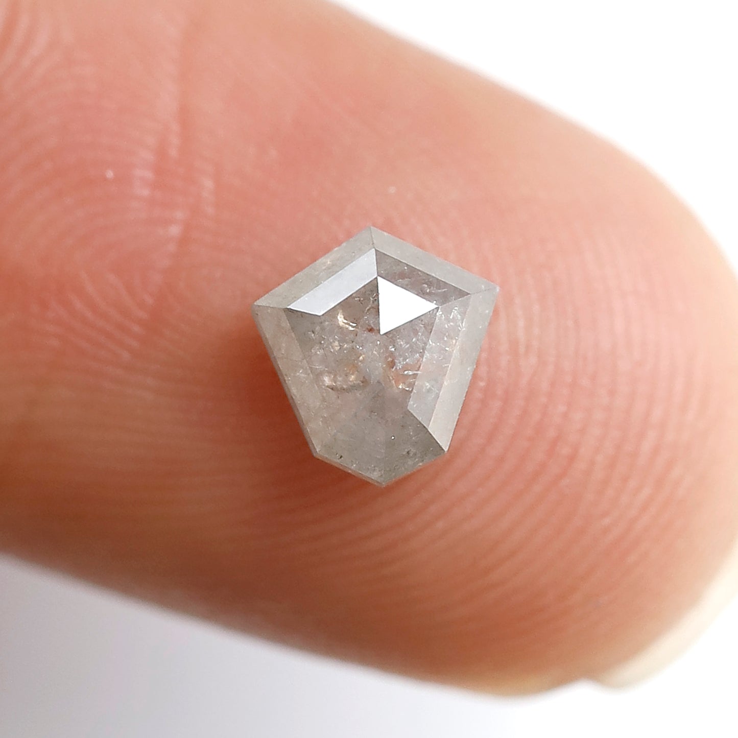 0.76 Ct 6 MM Kite Shape Natural Loose Diamond Grey Color Salt and pepper Diamond