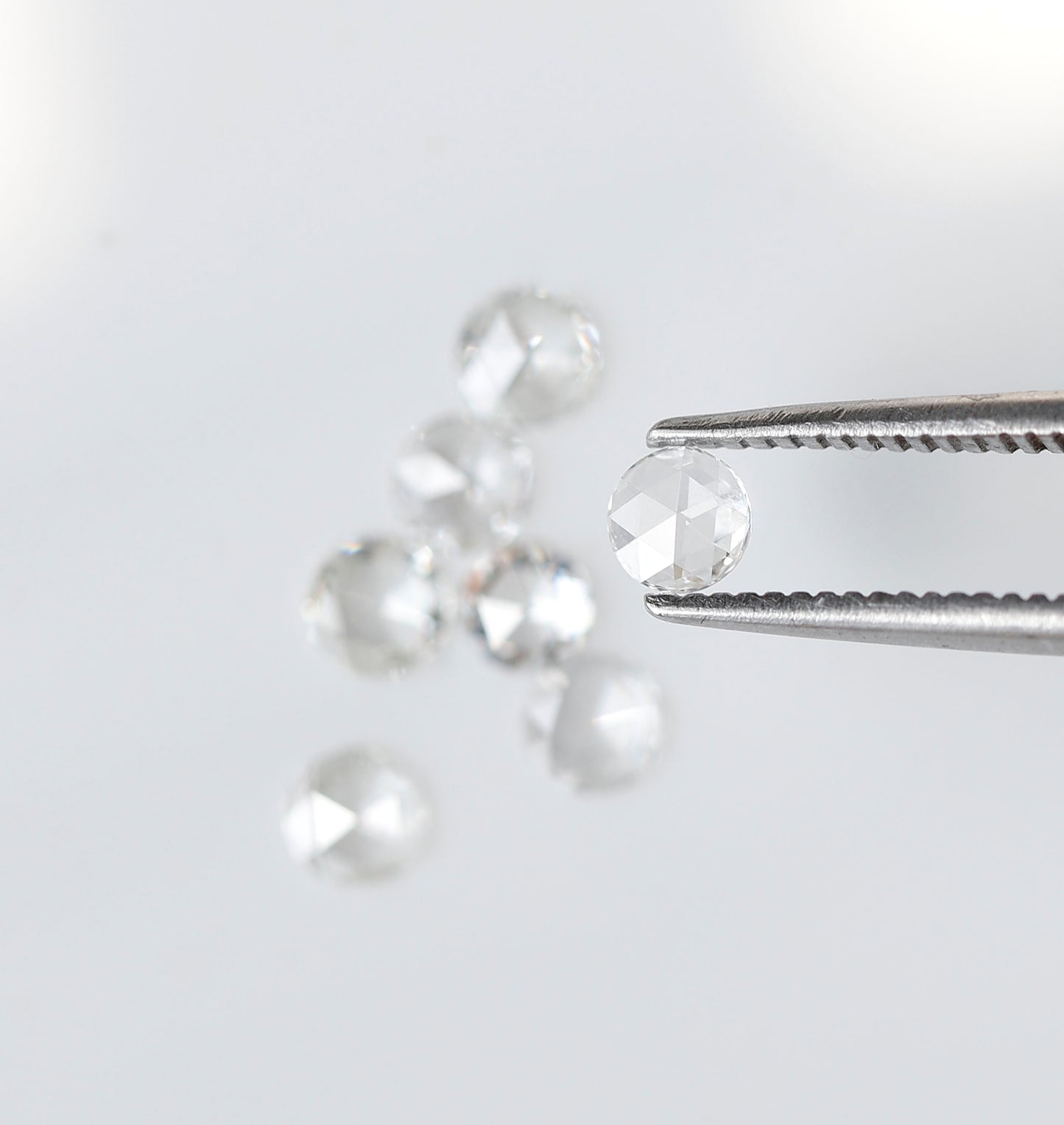 0.59 Ct Round Melee Rose Cut Diamonds, 7 Pcs FG VVS-VS Natural Loose Diamonds for Engagement Ring