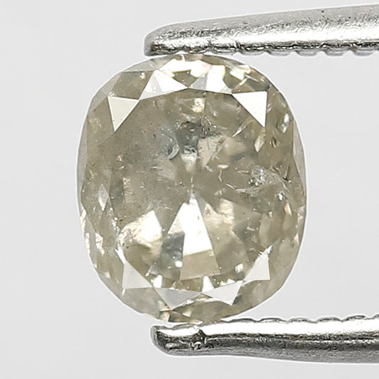 1.06 CT Oval Shape Stunning Light Yellow Shining Translucent Loose Conflict Free Salt and Pepper Diamond