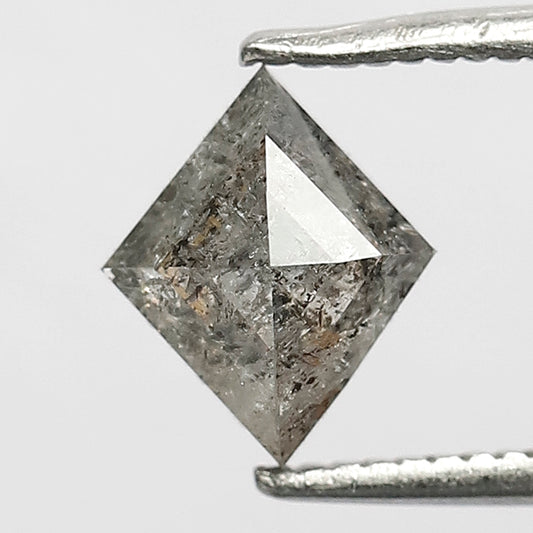 0.99 CT Perfect Kite Shape Natural Grey Black Natural Salt and Pepper Diamond Made For Handmade Wedding Rings