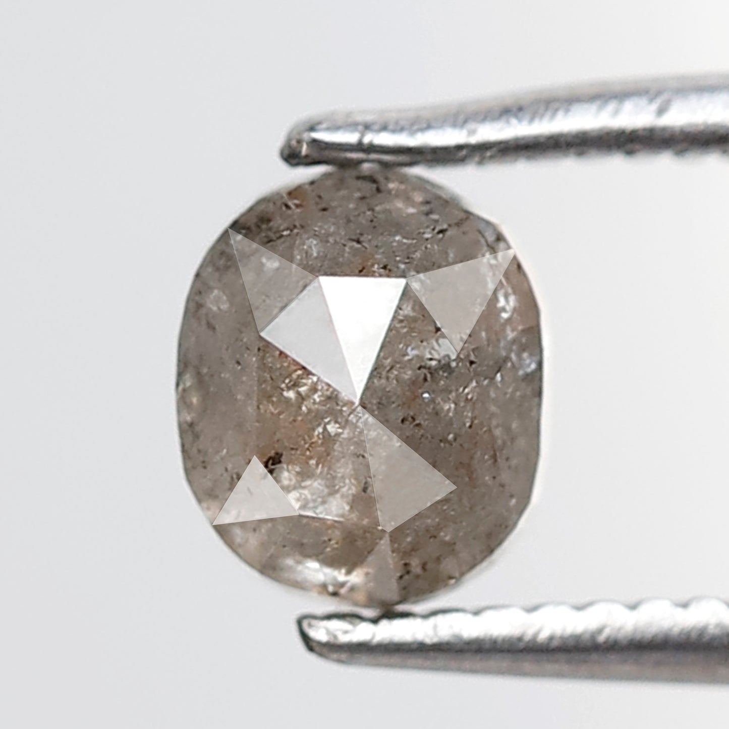 0.76 Ct Oval Shape Salt and Pepper Diamond 5 MM Grey Color Natural Loose Diamond