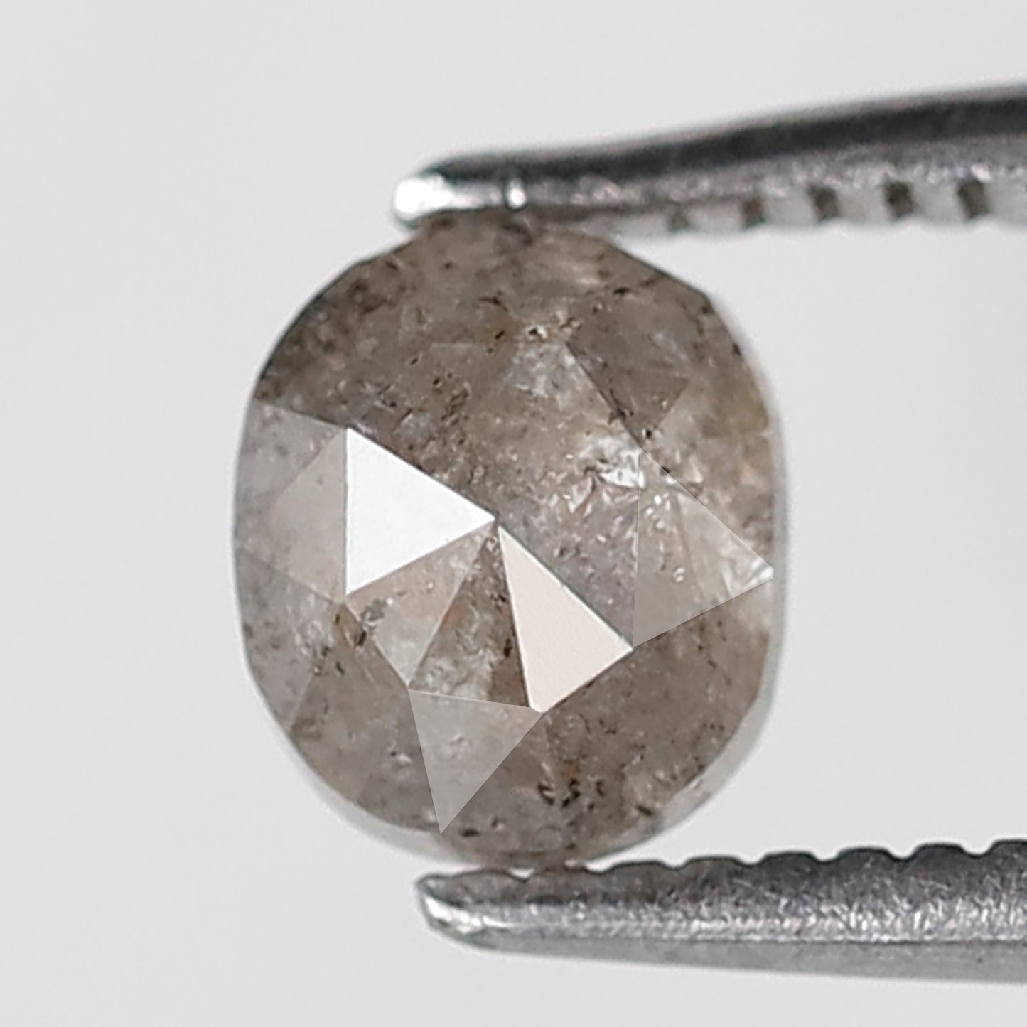 0.76 Ct Oval Shape Salt and Pepper Diamond 5 MM Grey Color Natural Loose Diamond