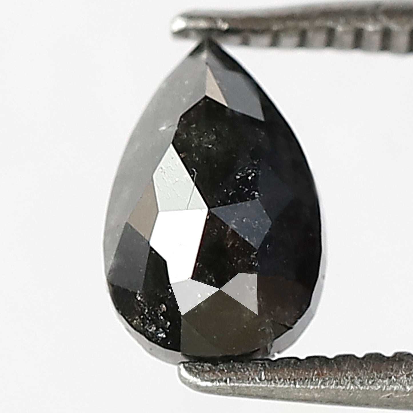 1.16 CT Pear Shape Salt and Pepper Diamond, Natural Gray Black Loose Diamond, Earth Mined Stone for Women's Ring