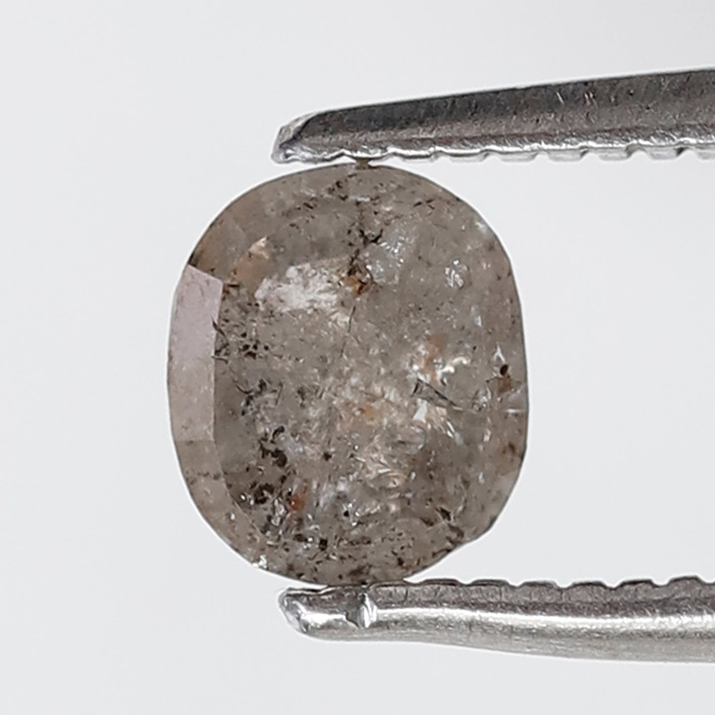 0.76 Ct Oval Shape Salt and Pepper Diamond 5 MM Grey Color Natural Loose Diamond