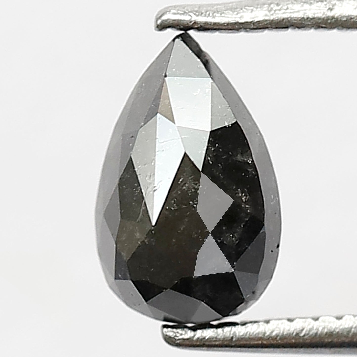 1.16 CT Pear Shape Salt and Pepper Diamond, Natural Gray Black Loose Diamond, Earth Mined Stone for Women's Ring