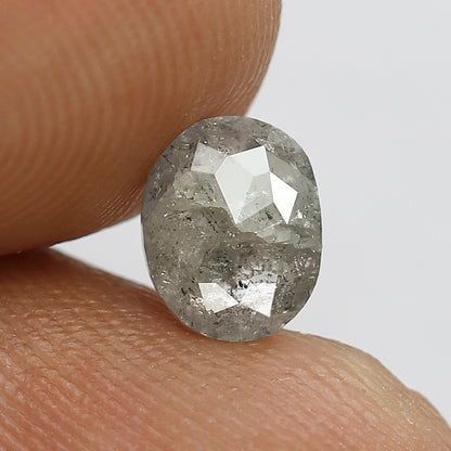 0.86 CT Oval shape salt and pepper loose diamond diamond for  Ring