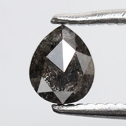 0.53 CT Pear shape Salt and pepper Diamond 5 MM Natural Loose Grey Black Color Diamond