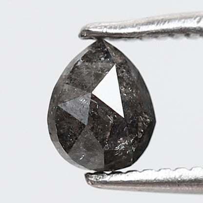 0.53 CT Pear shape Salt and pepper Diamond 5 MM Natural Loose Grey Black Color Diamond