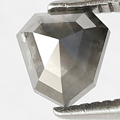 0.69 CT Geometric cut Salt and Pepper Diamond, Natural Gray Black Conflict Free Loose Diamond For Custom Jewelry