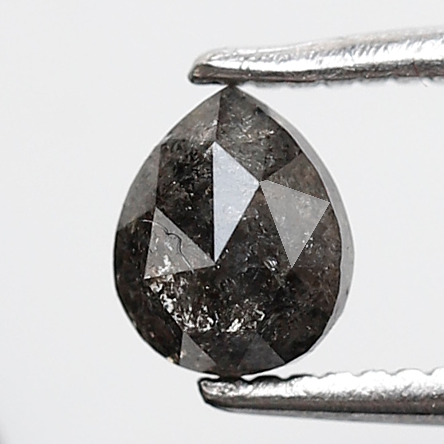 0.53 CT Pear shape Salt and pepper Diamond 5 MM Natural Loose Grey Black Color Diamond