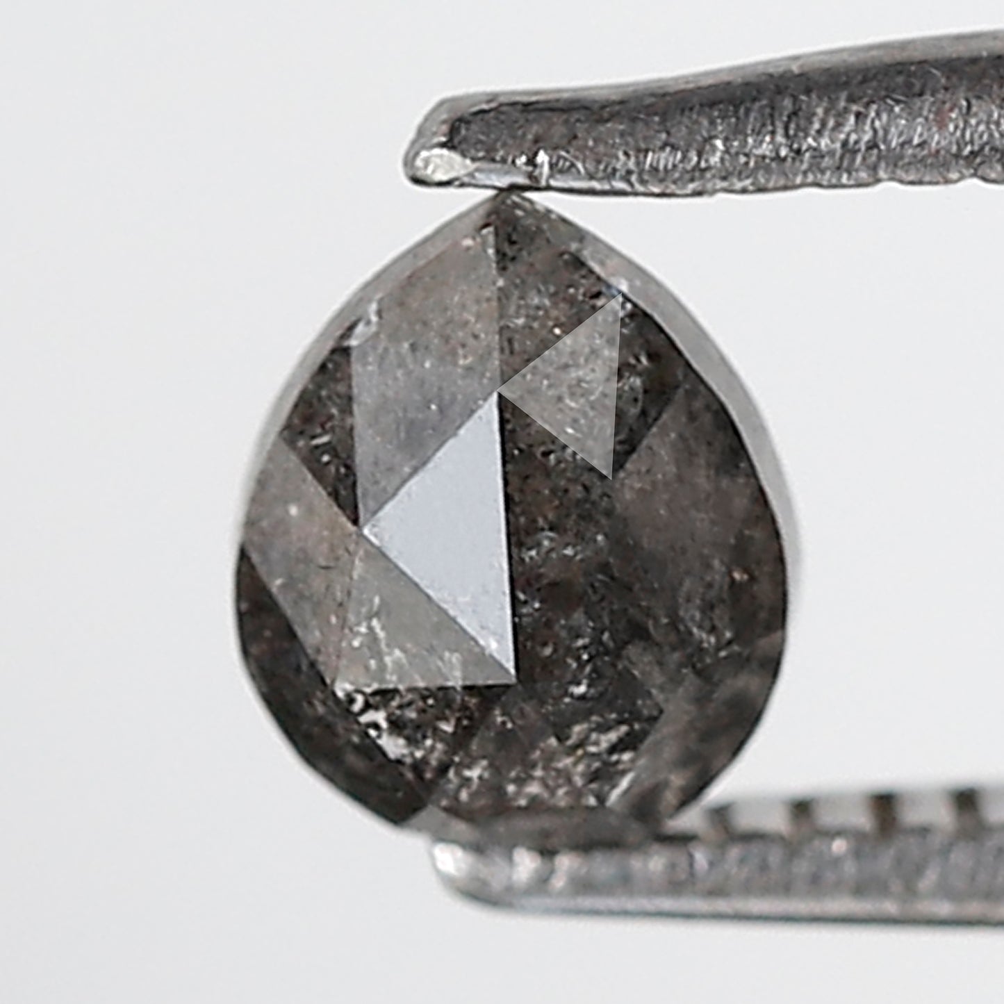 0.53 CT Pear shape Salt and pepper Diamond 5 MM Natural Loose Grey Black Color Diamond