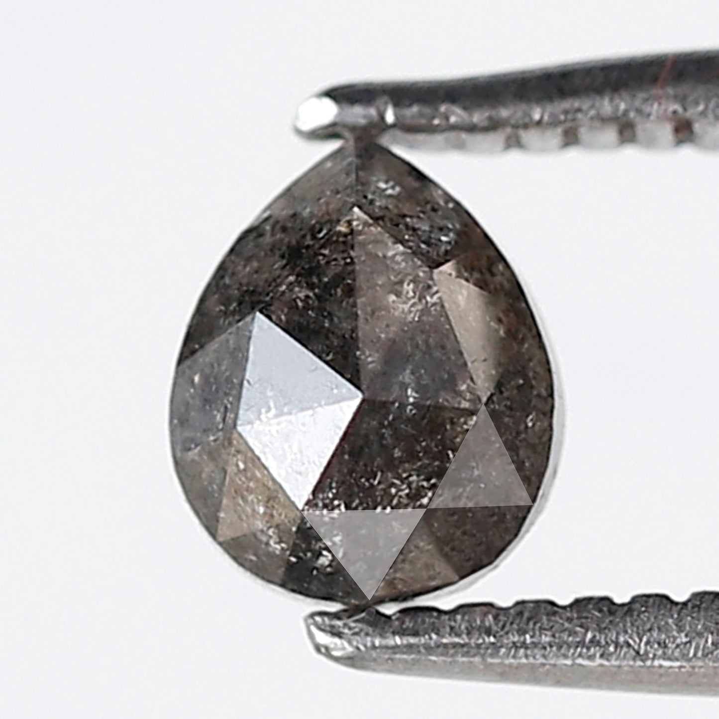 0.53 CT Pear shape Salt and pepper Diamond 5 MM Natural Loose Grey Black Color Diamond