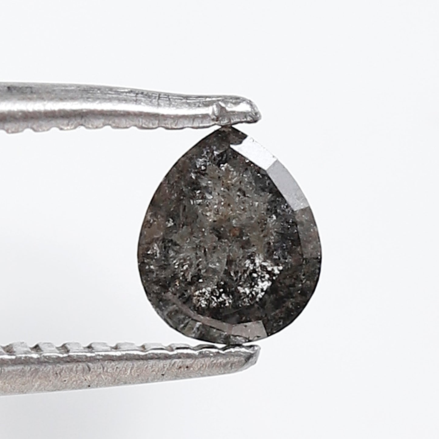 0.53 CT Pear shape Salt and pepper Diamond 5 MM Natural Loose Grey Black Color Diamond