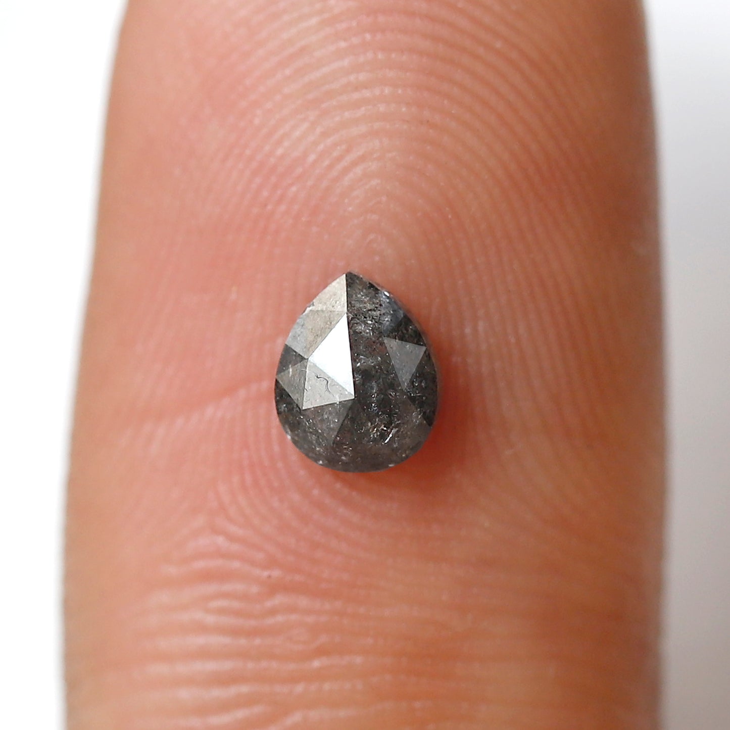 0.53 CT Pear shape Salt and pepper Diamond 5 MM Natural Loose Grey Black Color Diamond