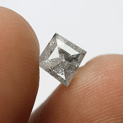 0.83 CT salt and pepper kite cut white natural loose diamond,Geometric diamond ring