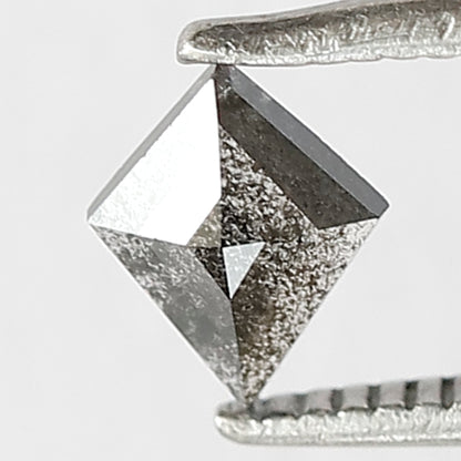 0.30 CT Kite Shape Loose Earth Mined Diamond, 6.5 mm Natural Salt and Pepper Diamond For Engagement Ring and Pendant