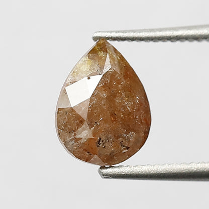 0.97 CT 7 MM Pear Shape Loose Natural Diamond Reddish Brown Color Rustic Diamond For Engagement Ring