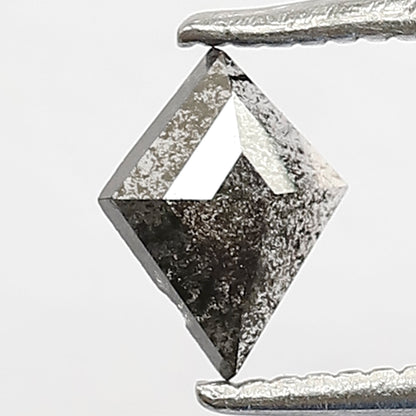 0.30 CT Kite Shape Loose Earth Mined Diamond, 6.5 mm Natural Salt and Pepper Diamond For Engagement Ring and Pendant