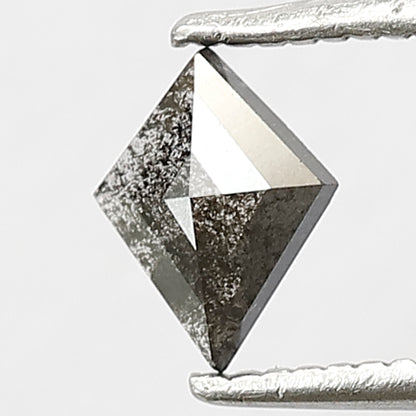 0.30 CT Kite Shape Loose Earth Mined Diamond, 6.5 mm Natural Salt and Pepper Diamond For Engagement Ring and Pendant