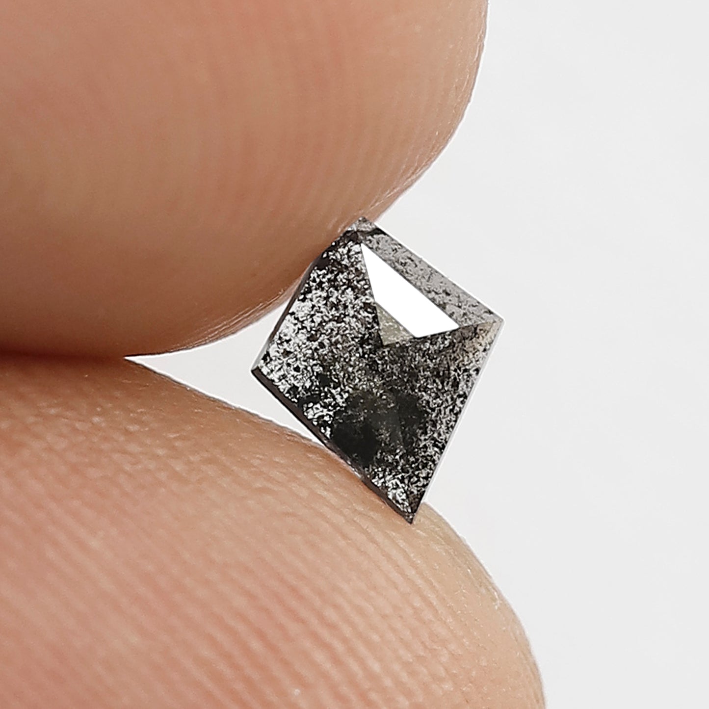 0.30 CT Kite Shape Loose Earth Mined Diamond, 6.5 mm Natural Salt and Pepper Diamond For Engagement Ring and Pendant