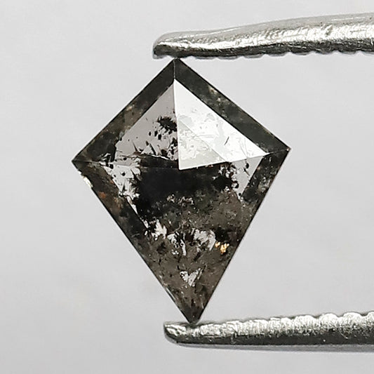 0.47 CT Conflict Free Salt and Pepper Loose Natural Kite Shape Grey Black Diamond Made for Unique Handmade Jewelry
