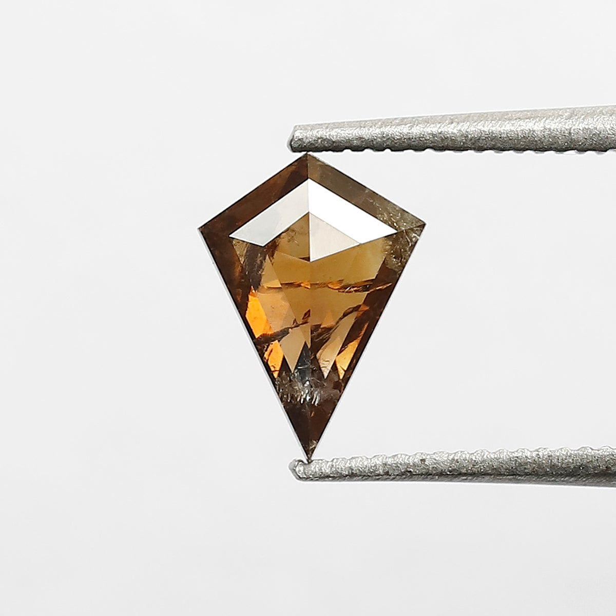 0.61 CT Kite Shape Loose Natural Diamond 7.60 MM Translucent Rustic Champagne Color Diamond For Ring