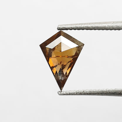 0.61 CT Kite Shape Loose Natural Diamond 7.60 MM Translucent Rustic Champagne Color Diamond For Ring