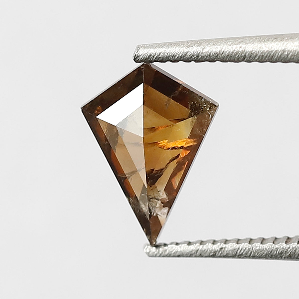 0.61 CT Kite Shape Loose Natural Diamond 7.60 MM Translucent Rustic Champagne Color Diamond For Ring