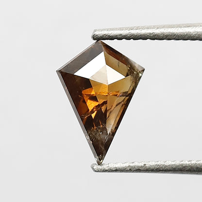 0.61 CT Kite Shape Loose Natural Diamond 7.60 MM Translucent Rustic Champagne Color Diamond For Ring