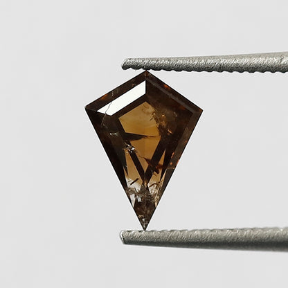 0.61 CT Kite Shape Loose Natural Diamond 7.60 MM Translucent Rustic Champagne Color Diamond For Ring