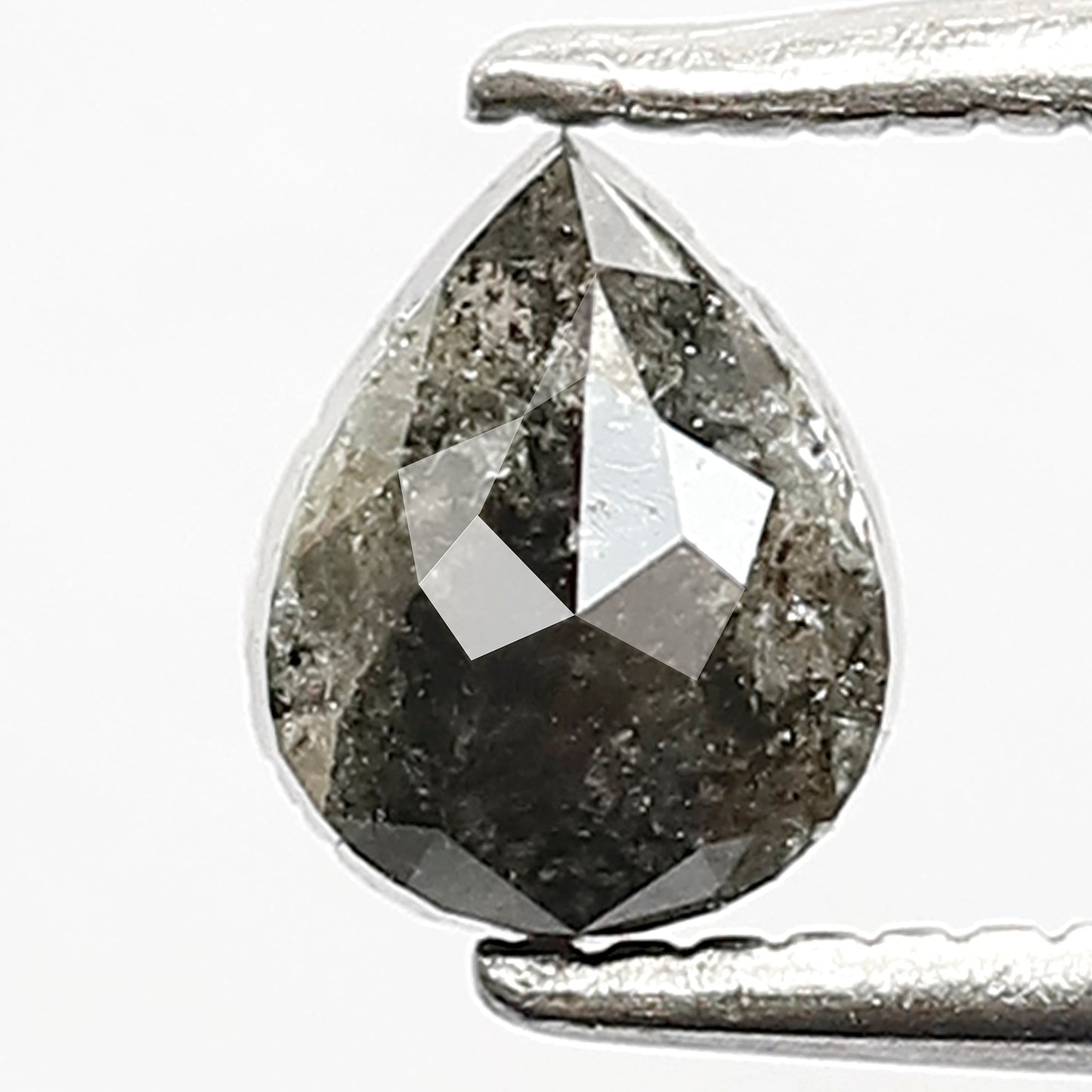 Gray Black Pear Shape Salt and Pepper Diamond 0.71 CT, Natural Loose Earth Mined Diamond for Ring and Jewelry