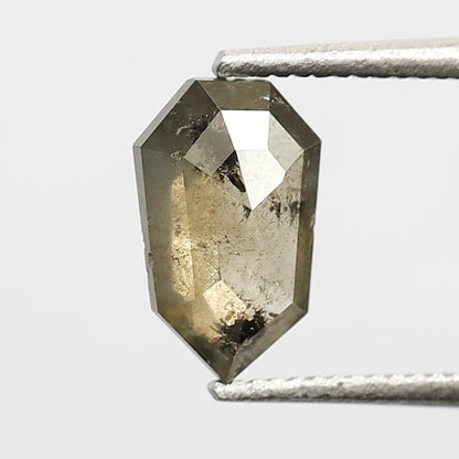 0.80 CT Elongated Shield Shape Diamond 7.60 mm Rustic Green Color Loose Natural Diamond For Ring