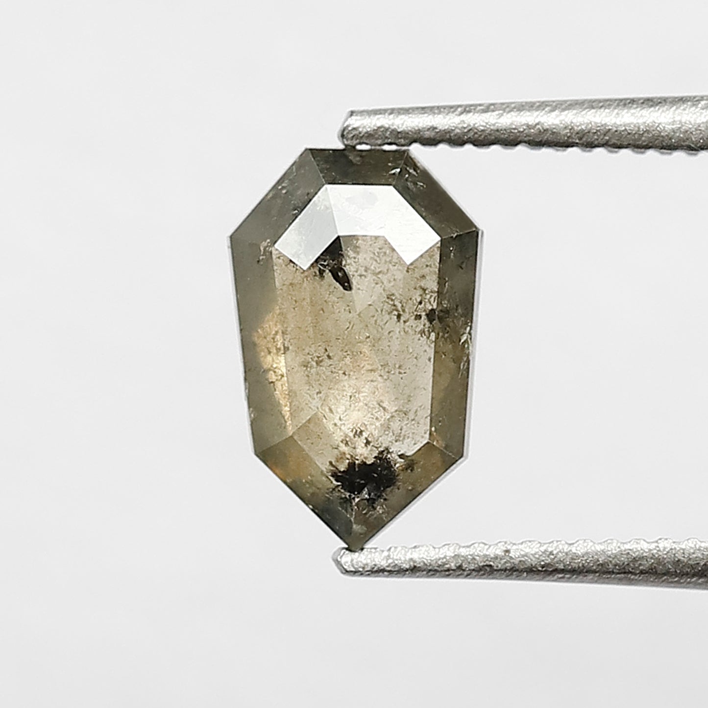 0.80 CT Elongated Shield Shape Diamond 7.60 mm Rustic Green Color Loose Natural Diamond For Ring