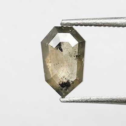 0.80 CT Elongated Shield Shape Diamond 7.60 mm Rustic Green Color Loose Natural Diamond For Ring