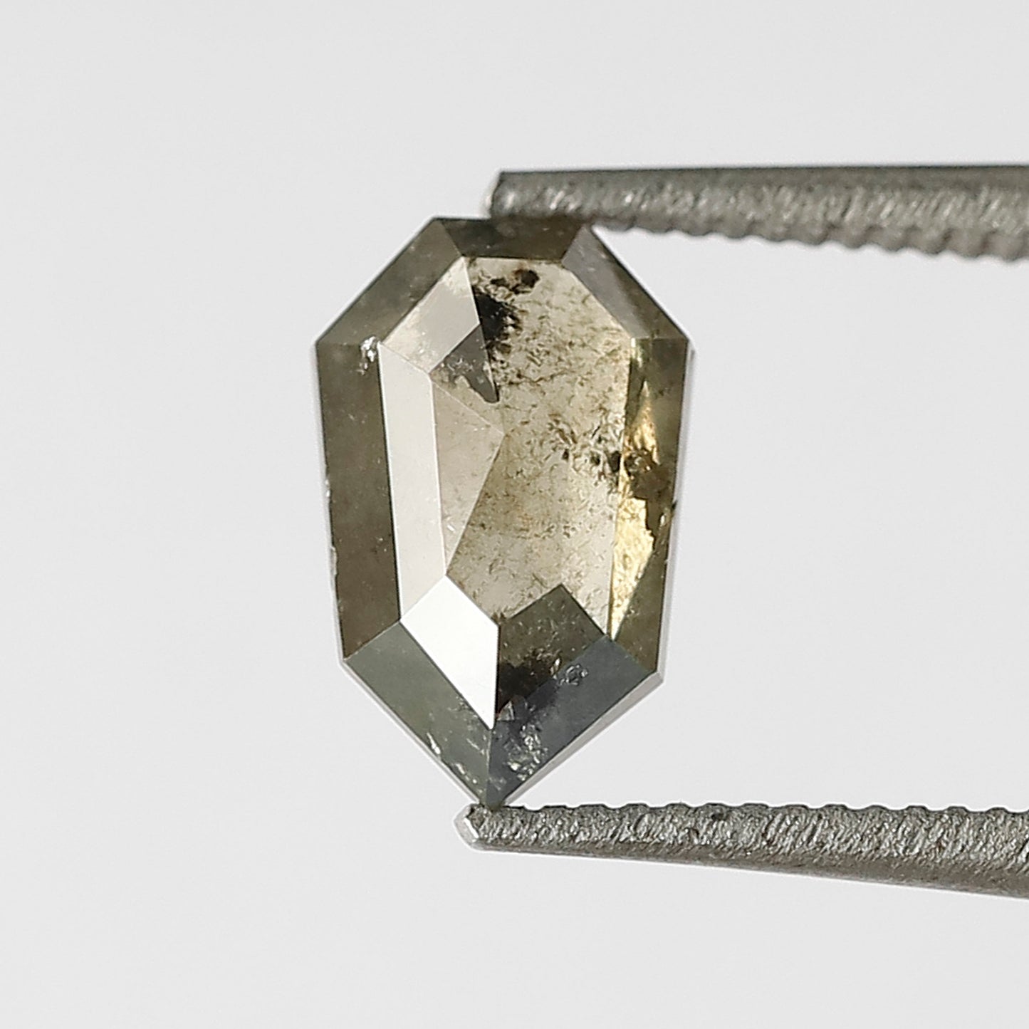 0.80 CT Elongated Shield Shape Diamond 7.60 mm Rustic Green Color Loose Natural Diamond For Ring