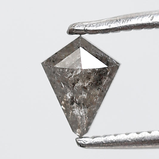 0.34 Ct 5 MM Kite Shape Salt and Pepper Diamond Grey Black Color Natural Loose Diamond