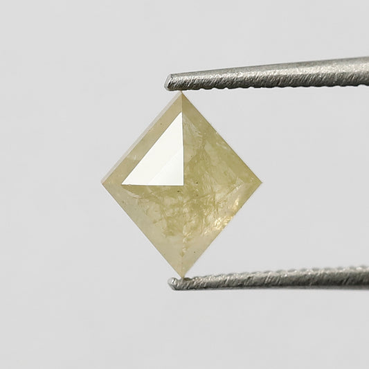 0.93 CT Kite Shape Loose Natural Diamond 7.50 MM Rustic Translucent Yellow Color Diamond For Jewelry