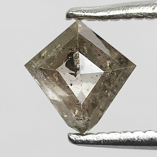 0.60 CT Kite Shape Fancy Diamond , 6.1 X 6 MM Perfect Shape Diamond , Natural Grey Black Translucent Diamond , Kite Shape For Diamond Ring