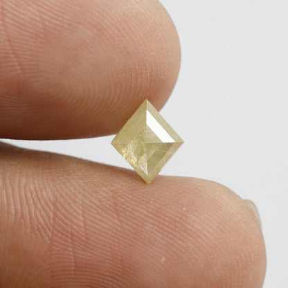 0.93 CT Kite Shape Loose Natural Diamond 7.50 MM Rustic Translucent Yellow Color Diamond For Jewelry