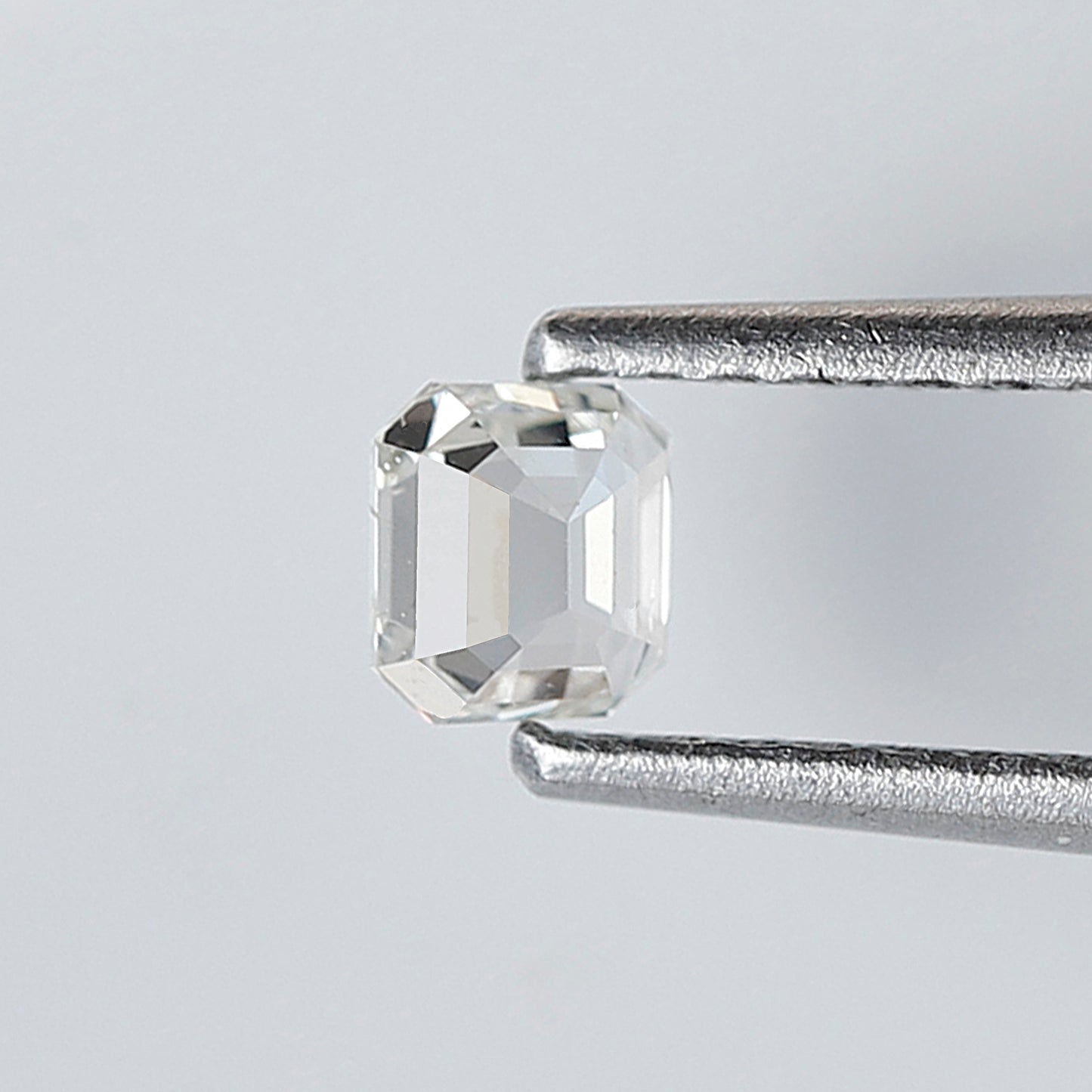 Emerald Shape 0.21 Ct Rose Cut Diamond, Natural FG-SI Diamond, 3.8 mm Loose Stone for Delicate Wedding Ring