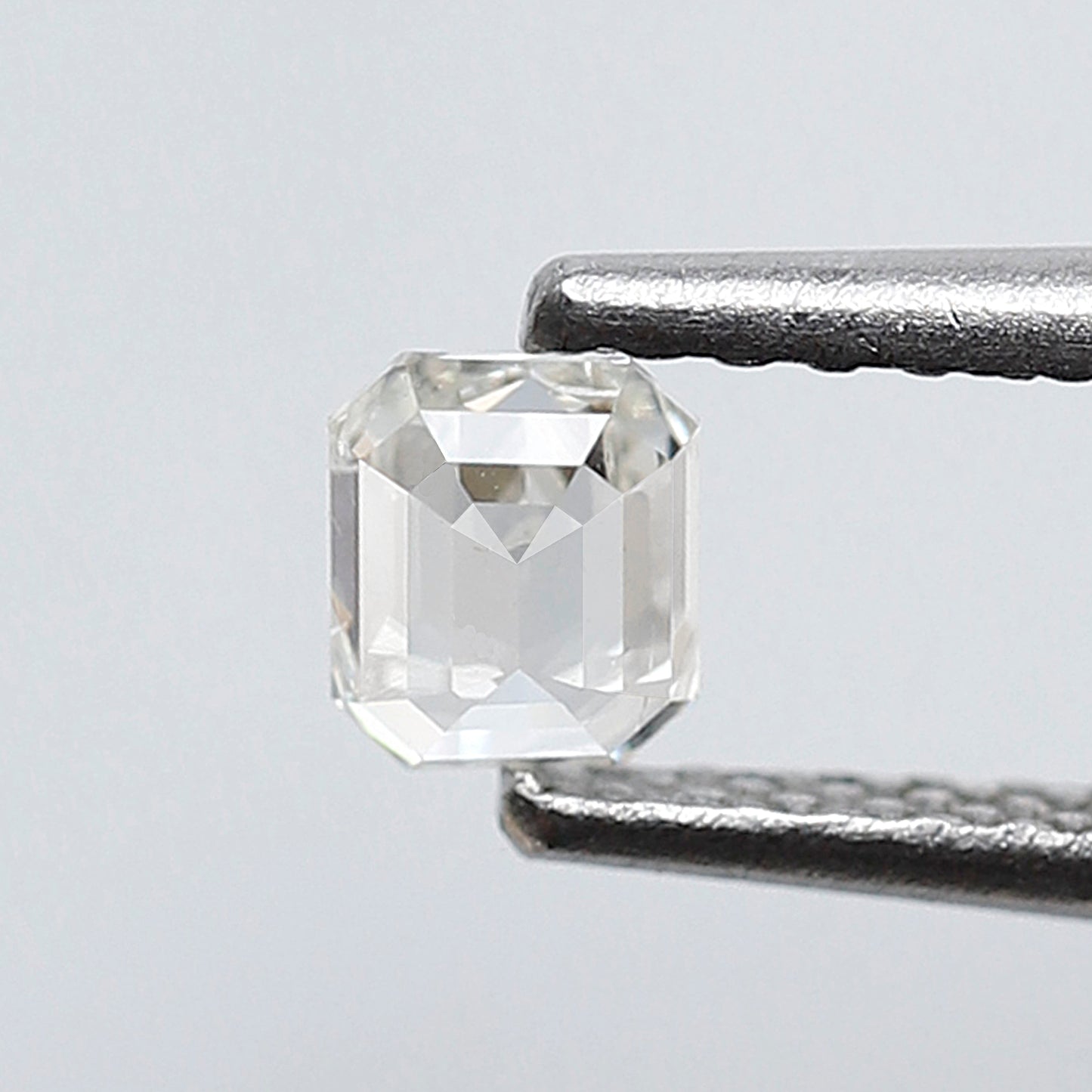 Emerald Shape 0.21 Ct Rose Cut Diamond, Natural FG-SI Diamond, 3.8 mm Loose Stone for Delicate Wedding Ring