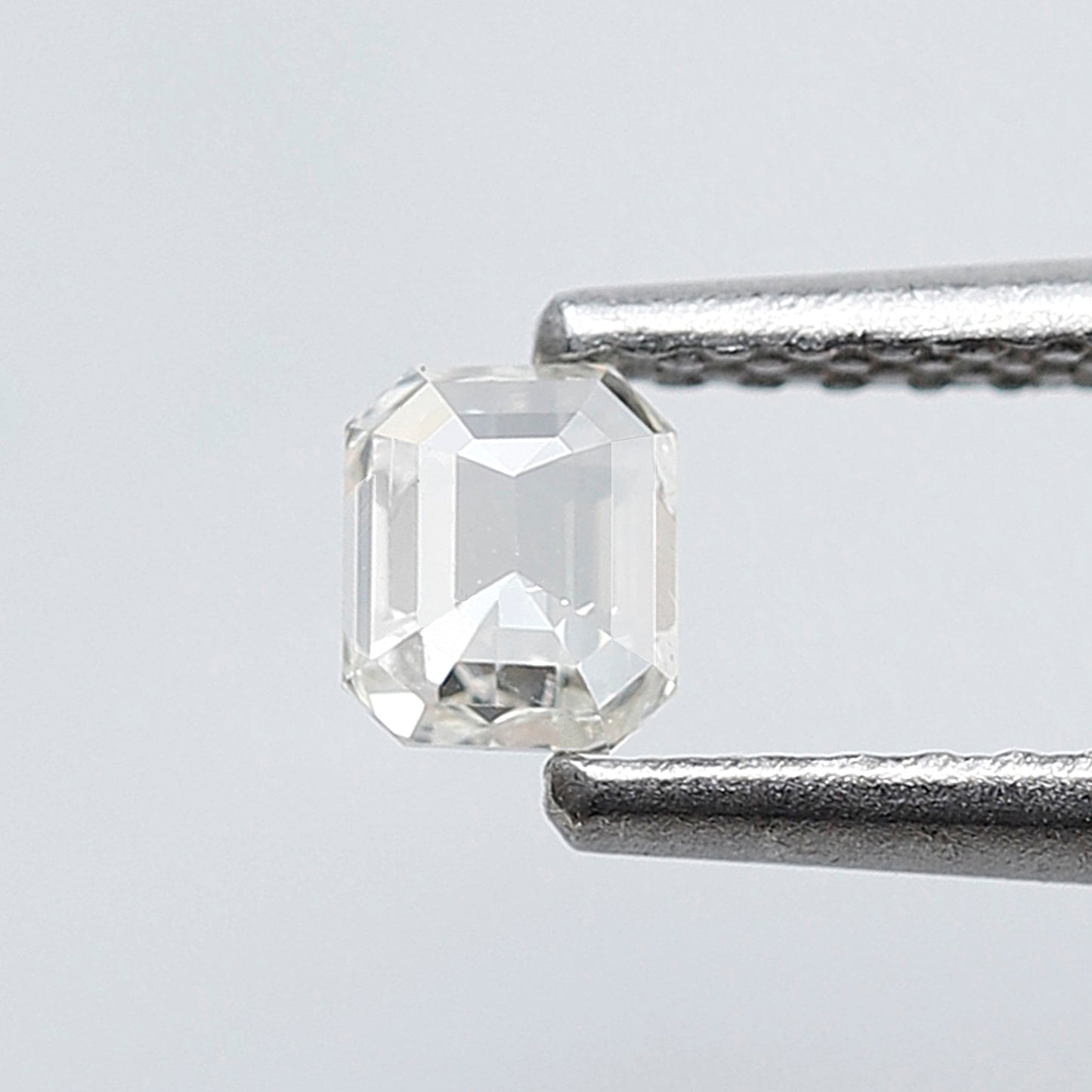 Emerald Shape 0.21 Ct Rose Cut Diamond, Natural FG-SI Diamond, 3.8 mm Loose Stone for Delicate Wedding Ring