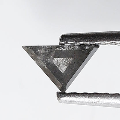 0.25 Ct 3.70 MM Triangle Shape Salt and Pepper Diamond Grey Black Color Natural Loose Diamond
