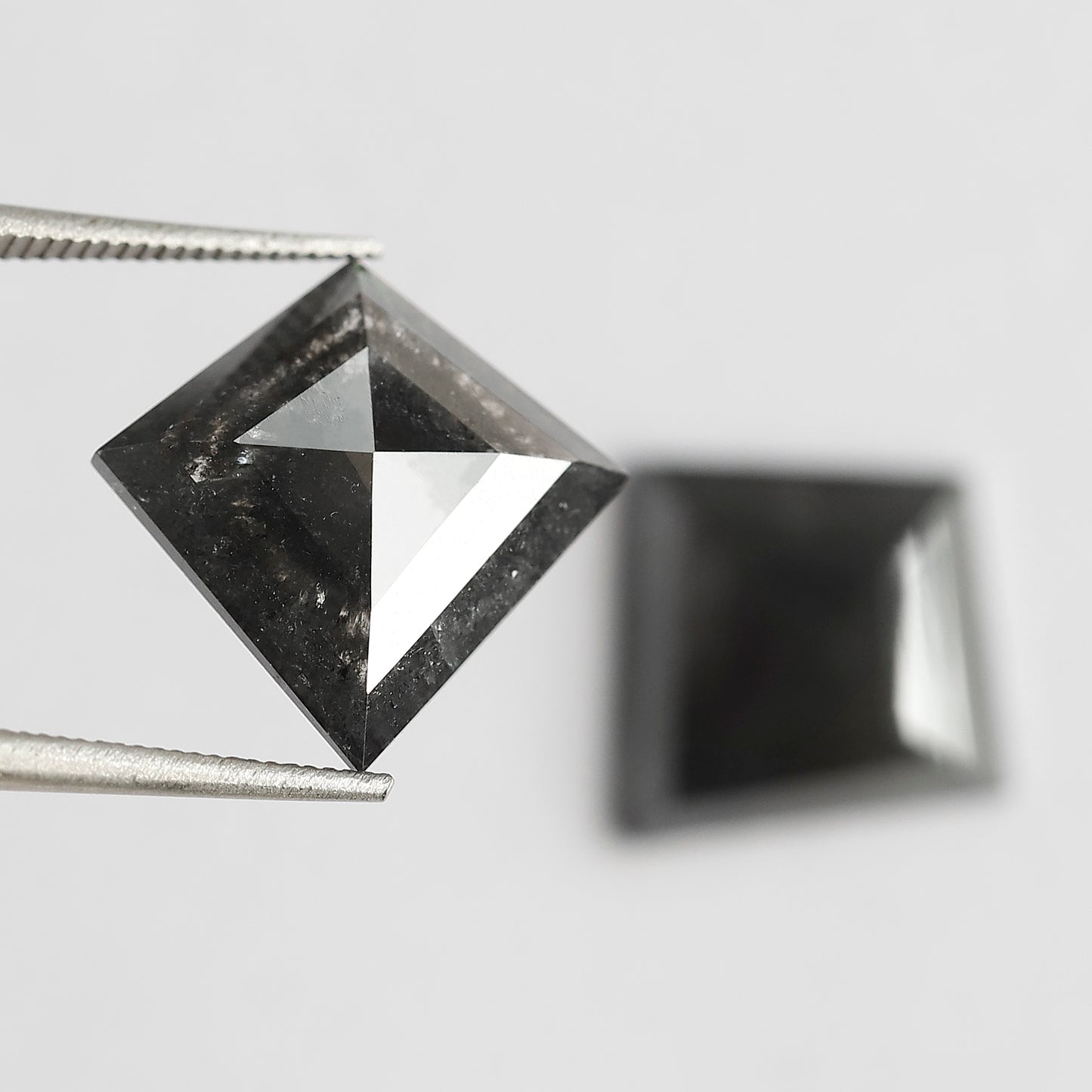 6.66 CT Pair Of Kite Shape Salt and Pepper Diamond 13.90 MM Natural Black Color Loose Natural Diamond For Jewelry