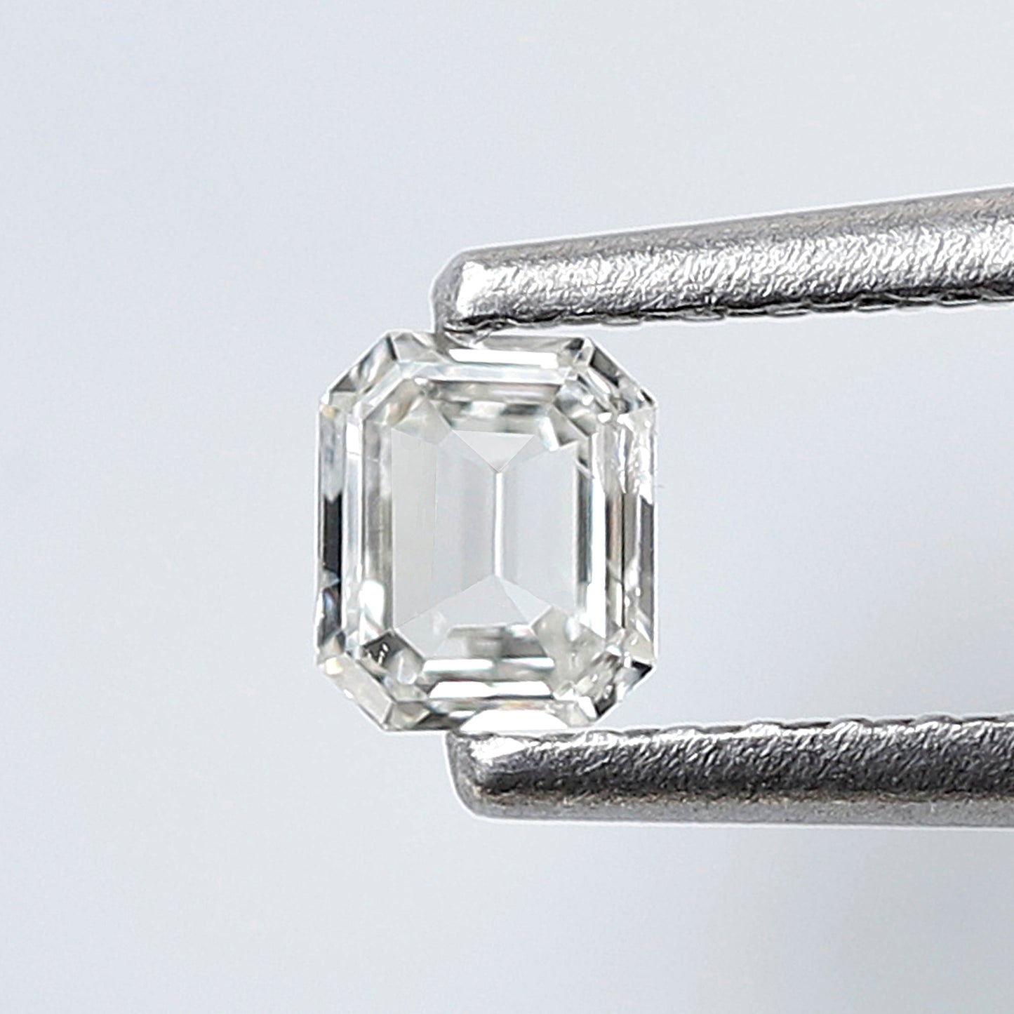 Emerald Shape 0.21 Ct Rose Cut Diamond, Natural FG-SI Diamond, 3.8 mm Loose Stone for Delicate Wedding Ring