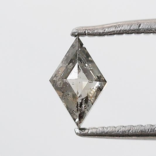 0.31 Ct Kite Shape Salt and pepper Diamond 6.40 MM Natural Loose Translucent Gray Color Diamond