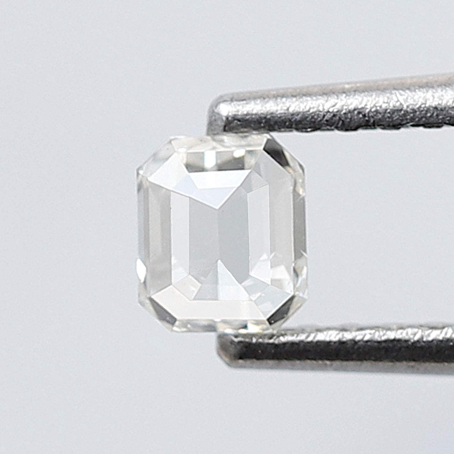 Emerald Shape 0.21 Ct Rose Cut Diamond, Natural FG-SI Diamond, 3.8 mm Loose Stone for Delicate Wedding Ring